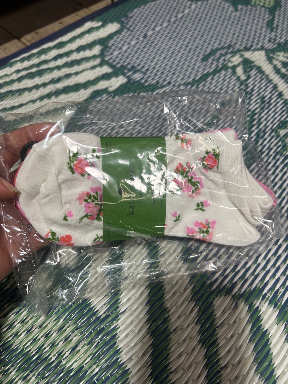 Kate Spade Floral Ankle Socks 3 pack